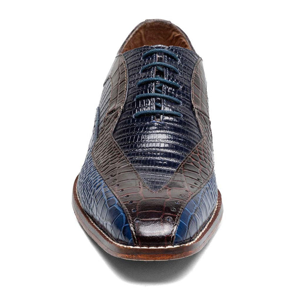 Stacy Adams Tallero Dark Blue Multi Men’s V-Tip Oxford Shoes