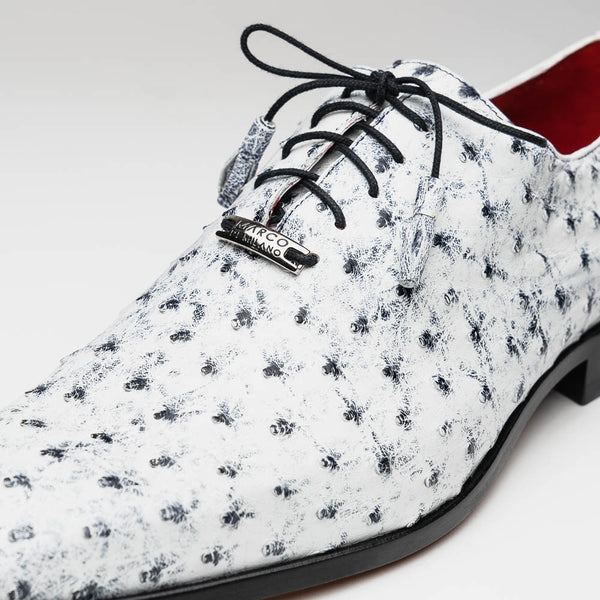 Marco Di Milano Criss Oxford Newspaper Ostrich Shoes