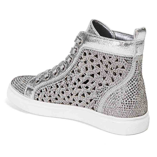 Lady Couture New York Silver High-top Sneakers