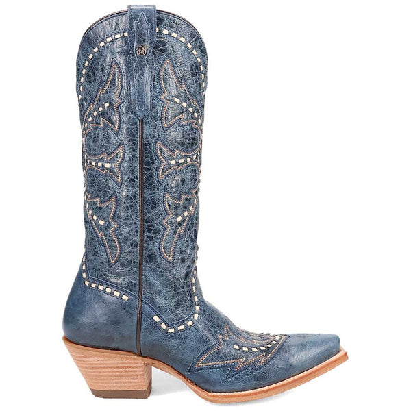 Dan Post Women's Rema Blue Snip Toe Leather Western Boots