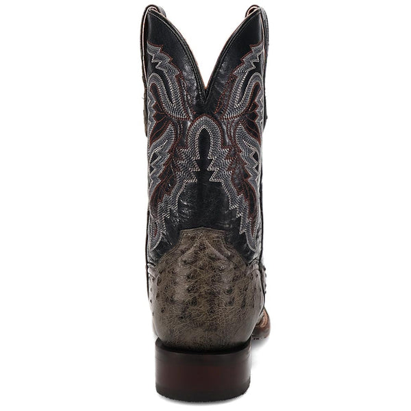 Dan Post Men’s Alamosa Grey/Black Full Quill Ostrich Boots