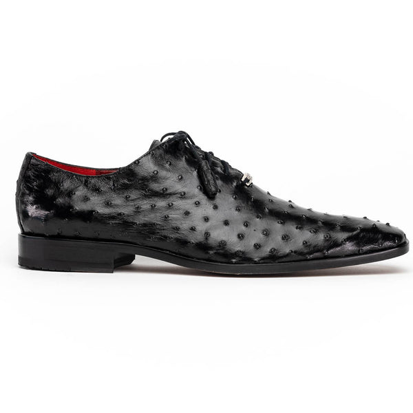 Marco Di Milano Criss Oxford Black Ostrich Shoes