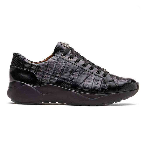 Marco Di Milano Nino Fashion Black Caiman Crocodile Sneaker