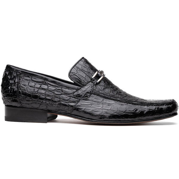 Marco Di Milano Fabro Black Caiman Loafers