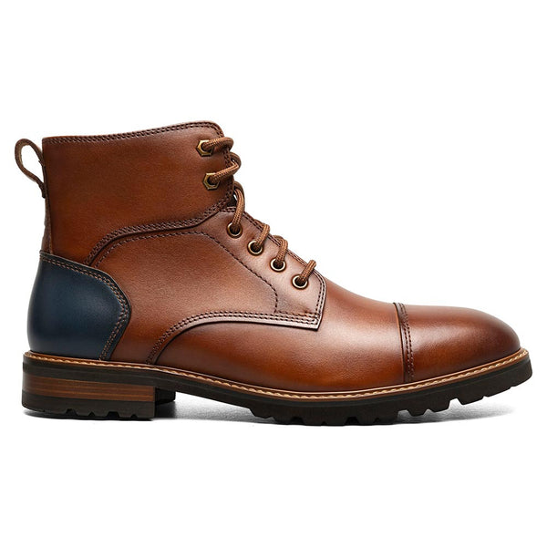 Florsheim Renegade Cap Toe Cognac Lace Up Boots