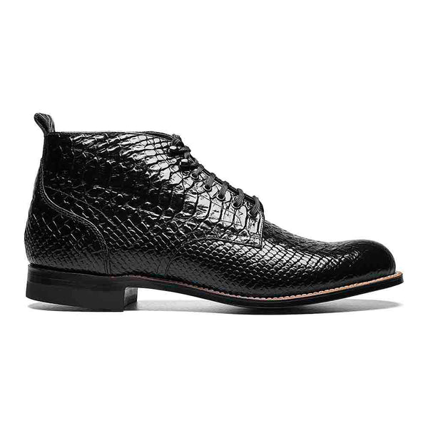 Stacy Adams Madison Black Anaconda Print Boot