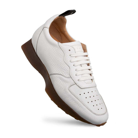 Mezlan Gerardo White Deerskin Sneaker