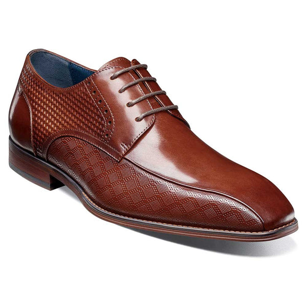 Stacy Adams Simmons Cognac Men’s Bike Toe Lace-Up Shoes