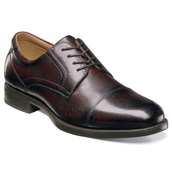 Florsheim Midtown Brown Leather Cap Toe Oxfords