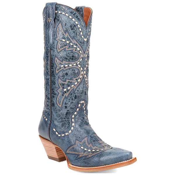 Dan Post Women's Rema Blue Snip Toe Leather Western Boots