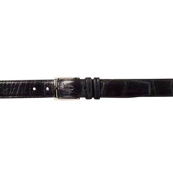 Mezlan Genuine Alligator Belt Blue