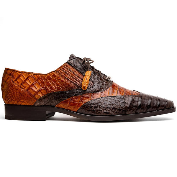 Marco Di Milano Luciano Caiman Brown/Cognac Wingtips Shoes