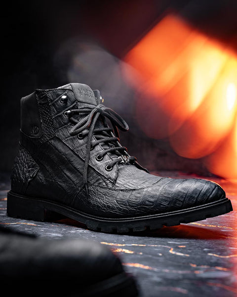 Marco Di Milano Leoni Black Caiman Boots