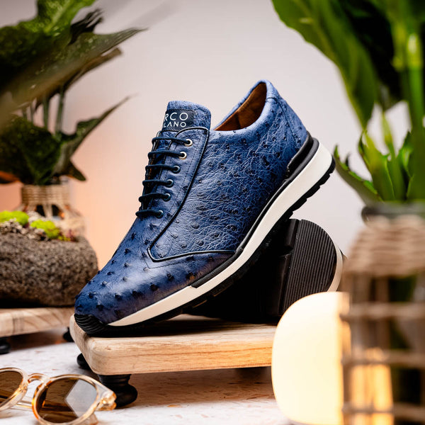Marco Di Milano SCANNO Ostrich Antique Navy Fashion Sneakers