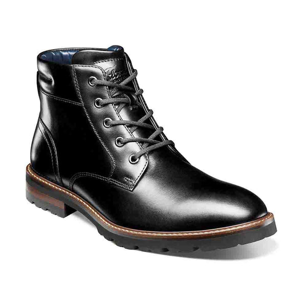 Florsheim Black Smooth Renegade Plain Toe Chukka Boots