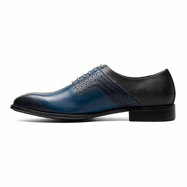 Stacy Adams Navy and Grey HALLOWAY Plain Toe Oxford