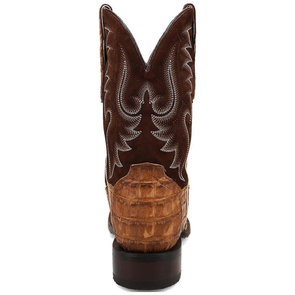 Dan Post Men’s Leon Brass/Brown Caiman Leather Western Boots