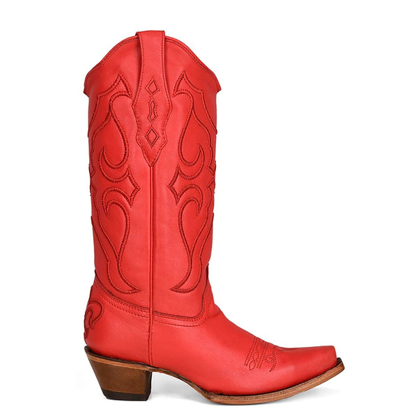 Corral Red Snip Toe Western Boot