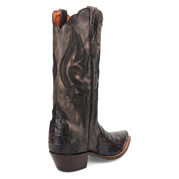 Dan Post Women's Snip Toe Berkeley Black Caiman Boots