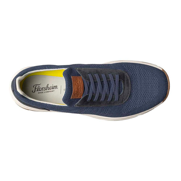 Florsheim Navy Satellite Knit Elastic Lace Slip On Sneaker