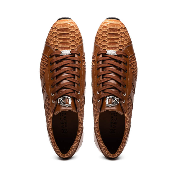 Marco Di Milano VERONA Honey Python & Calfskin Sneakers