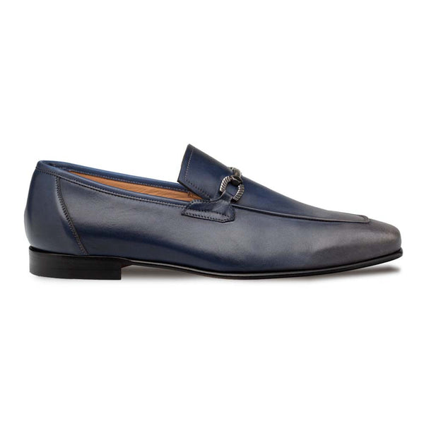 Mezlan Brunello Pearl Grey/Navy Two-Tone Bit Loafer