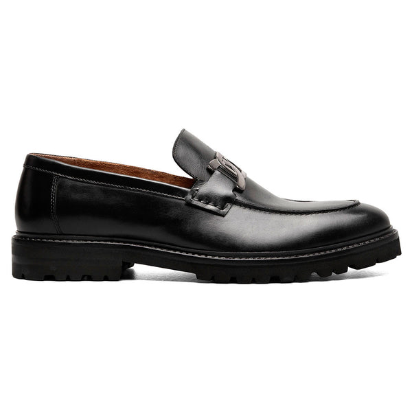 Stacy Adams Hale Black Men’s Moc Toe Bit Slip-On Shoes