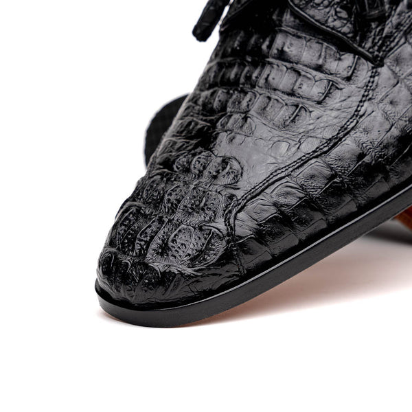 Marco Di Milano Apricena Derby Black Caiman Shoes