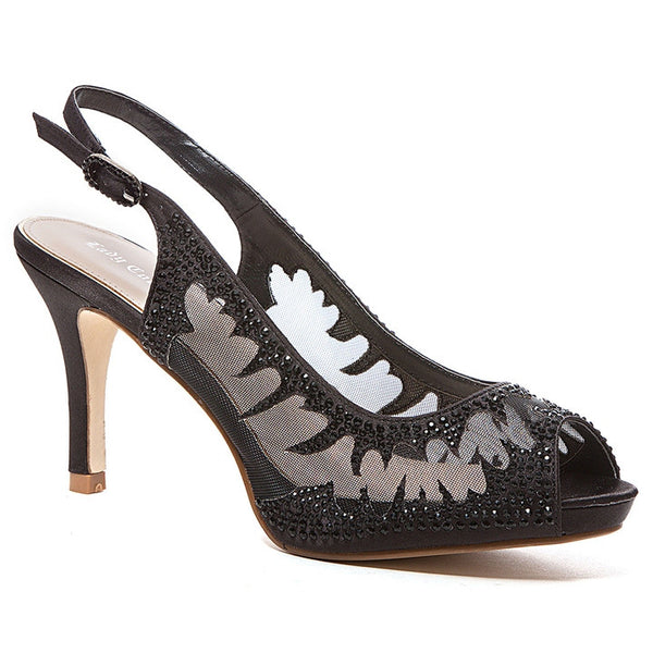 Lady Couture Spicy Black Embellished Fabric Dress Pumps