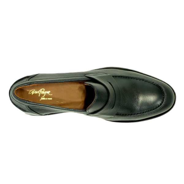 Alan Payne Men's Naples Black Penny Slip-On Loafers