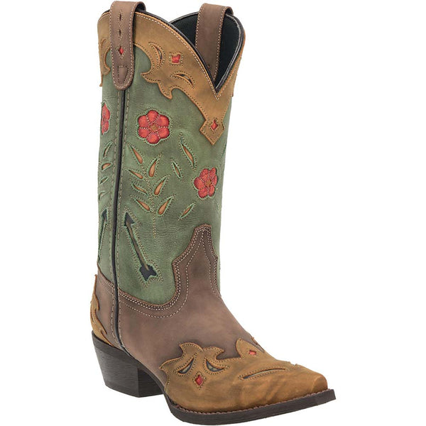 Laredo Miss Kate Brown & Teal Leather Boots