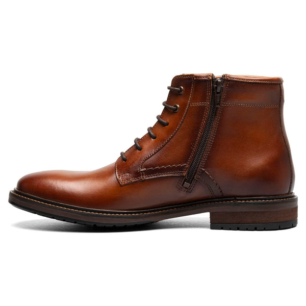 Florsheim Forge Plain Toe Cognac Lace Up Boots