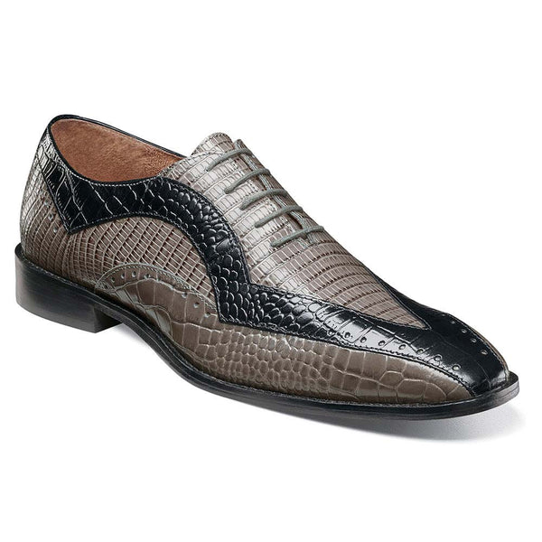 Stacy Adams Tallero Gray/Black Men’s V-Tip Oxford Shoes