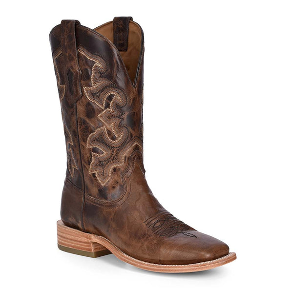 Corral Men's Wide Square Toe Western Moka Embroidered Boots