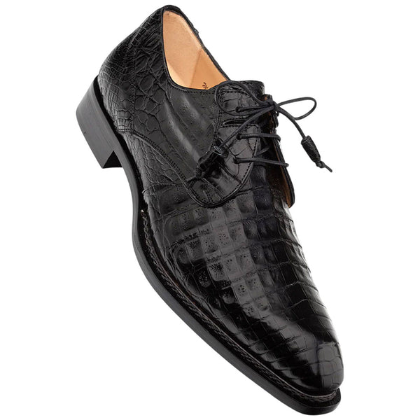 Mezlan Men's Cratos Genuine Crocodile Black Derby Shoes