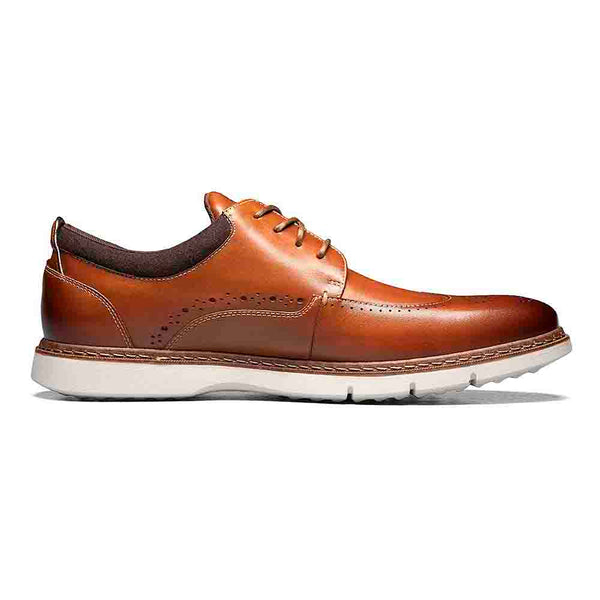 Stacy Adams Synergy Cognac Smooth Leather Mens Wingtip Oxford