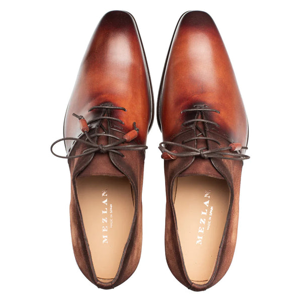 Mezlan Colomer Cognac/Rust Calf/Suede Oxford Shoes