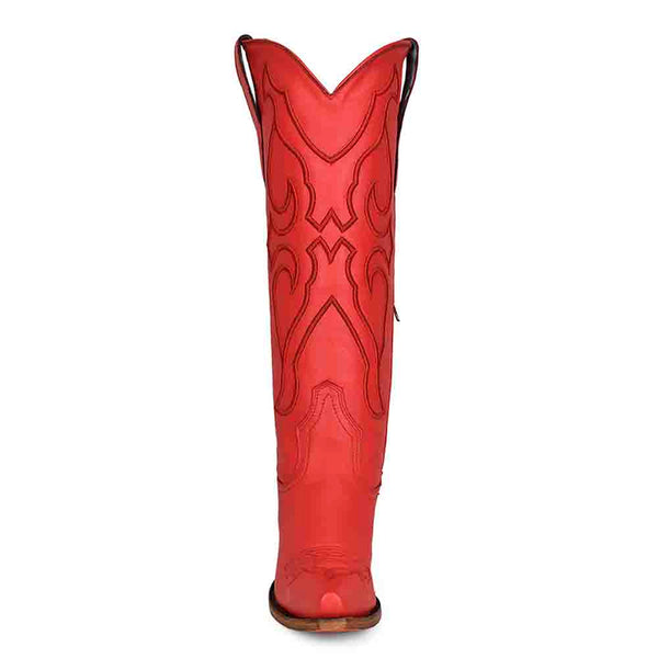 Corral Ruby Red Tall Top Matching Stitch Pullstrap Boots