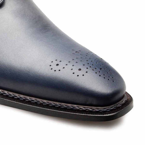 Mezlan Principe Grey/Rust Patina Leather Men’s Derby Shoes