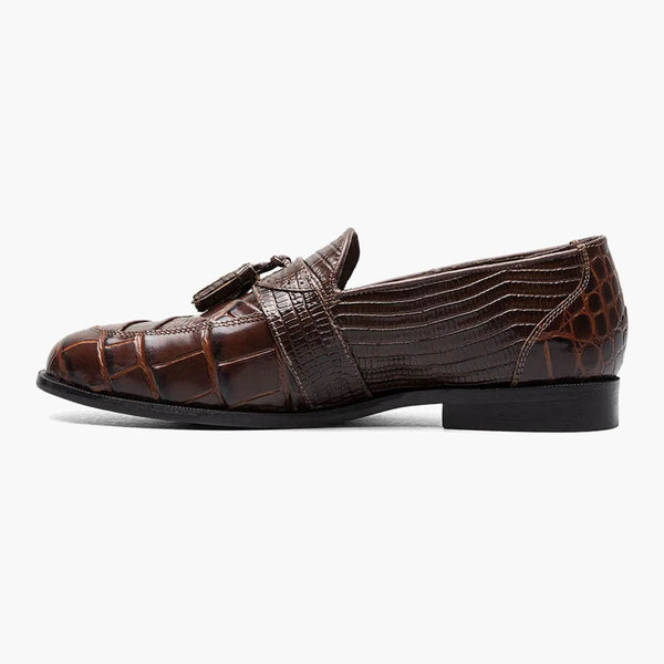 Stacy Adams SANTANA II Cognac Moc Toe Tassel Slip On Shoes