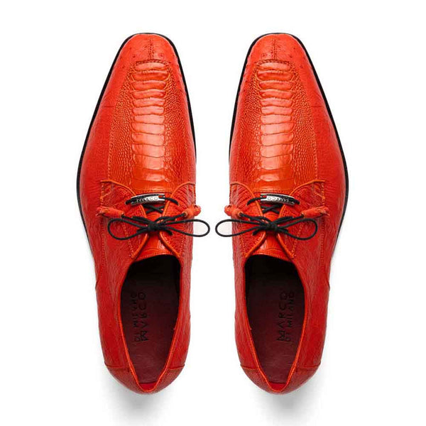 Marco Di Milano Andretti Dress Orange Ostrich Leg Shoes