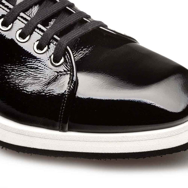 Mezlan Cartuja Sport Oxford Black Shiny Calf Sneakers