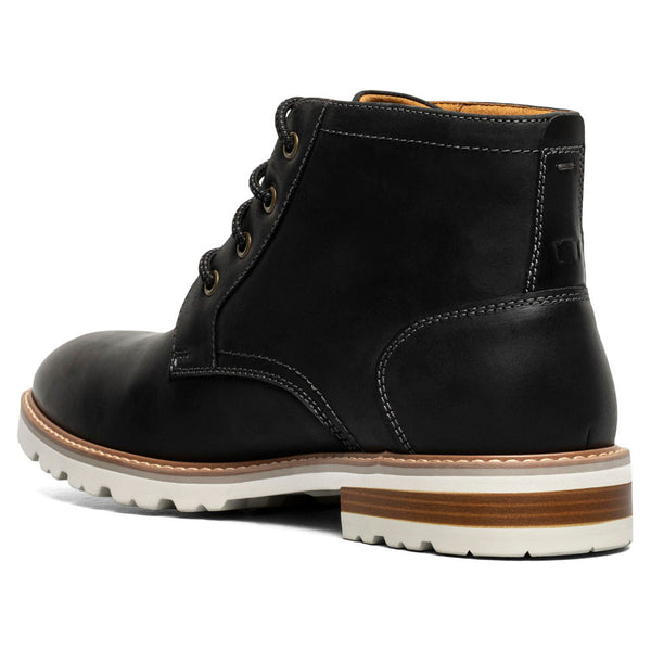 Florsheim Renegade Plain Toe Black Crazy Horse Leather 4 Eye Boots