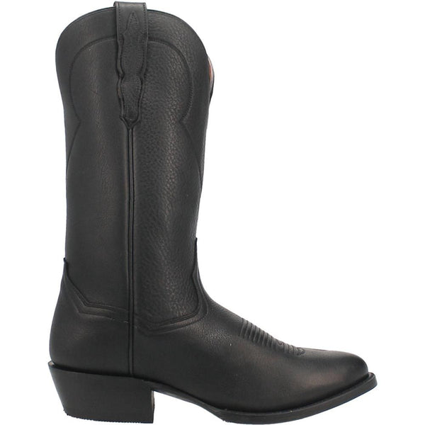 Dan Post Pike Black Round Toe Leather Boot