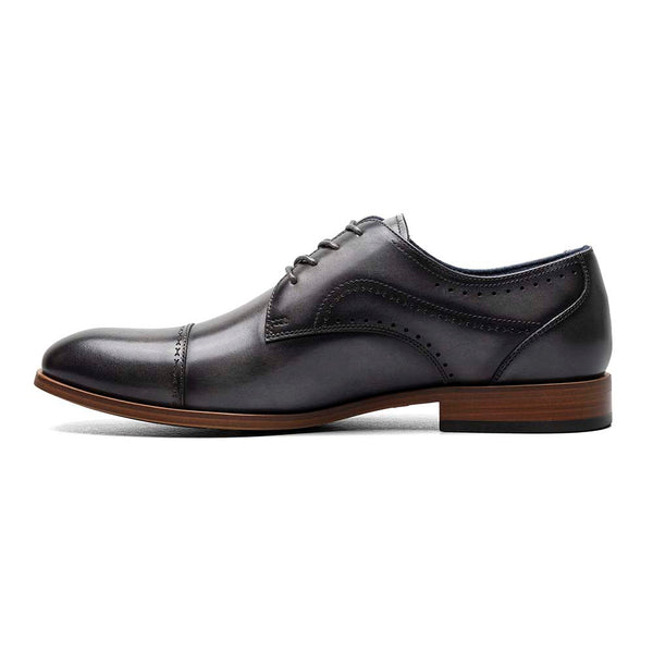 Stacy Adams Gray BRYANT Cap Toe Oxford Shoes