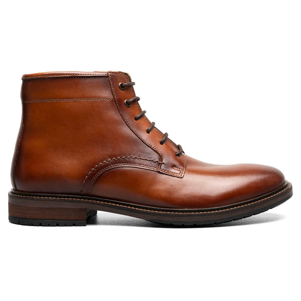 Florsheim Forge Plain Toe Cognac Lace Up Boots