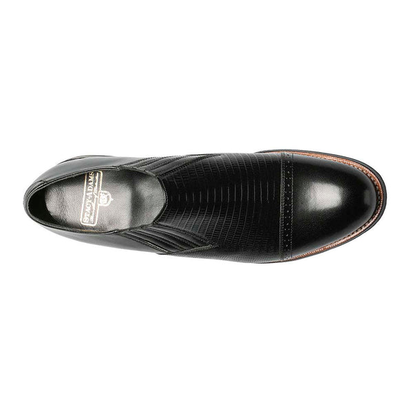 Stacy Adams Madison Black Kid & Lizard Print Slip-On