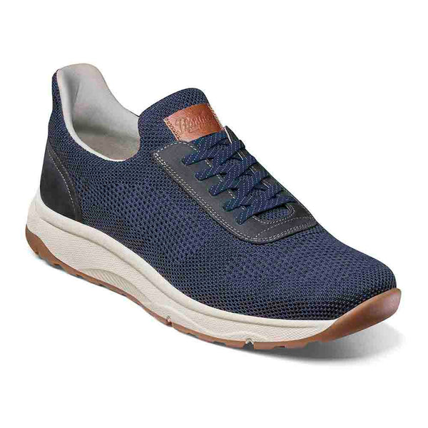 Florsheim Navy Satellite Knit Elastic Lace Slip On Sneaker