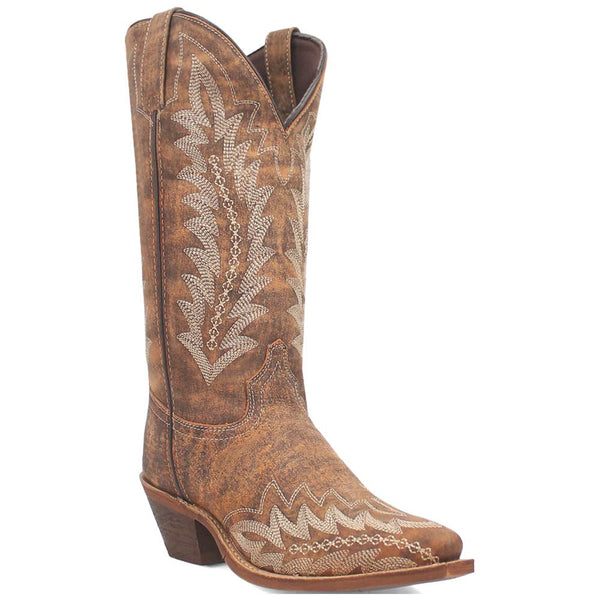 Laredo Women's Emmylee Tan Snip Toe Leather Boots