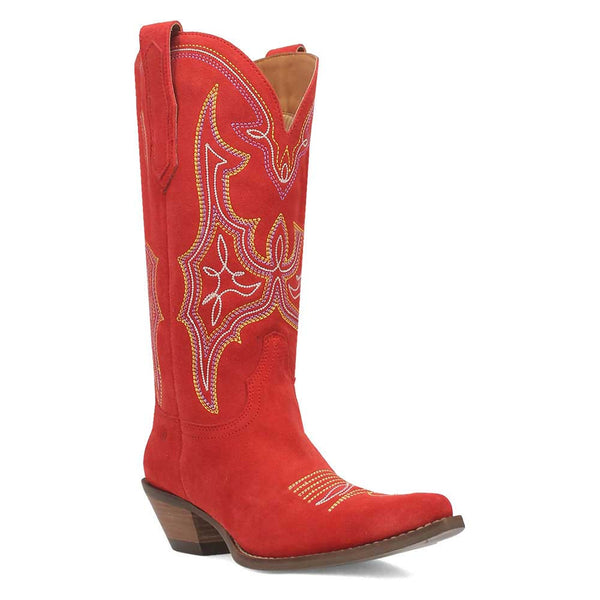 Dingo's Hot Sauce Red Snip Toe Suede Leather Boots